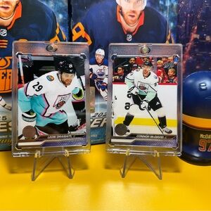 McDavid Draisaitl Oilers NHL Hockey cards trading sports magnetic holder